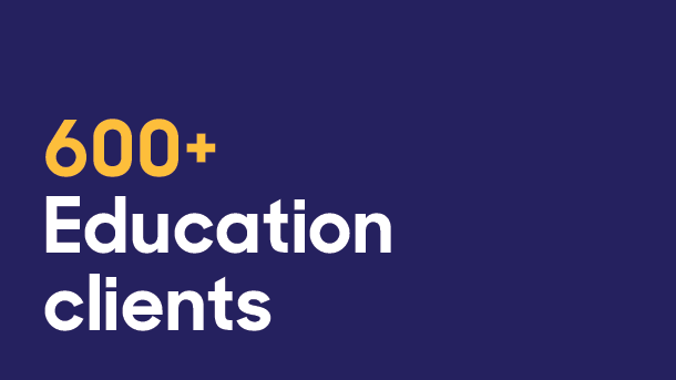 600+ Education clients